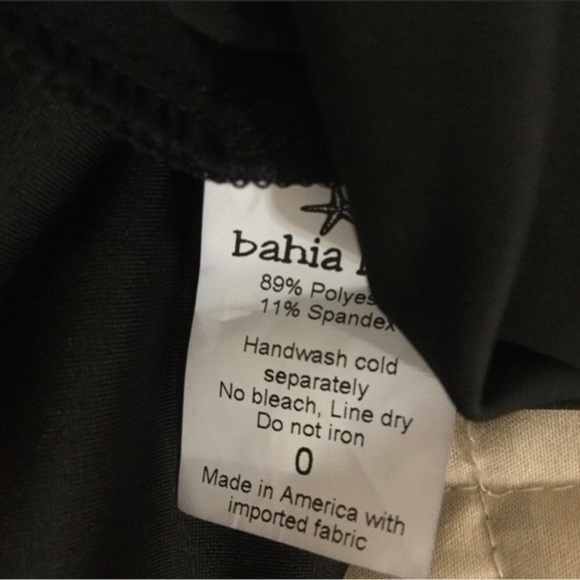 BAHIA Bay‎ Lizzie Black One Piece Halter Swimsuit Size 0 - Picture 9 of 9